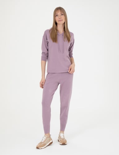 Lila Slim Fit Triko Pantolon