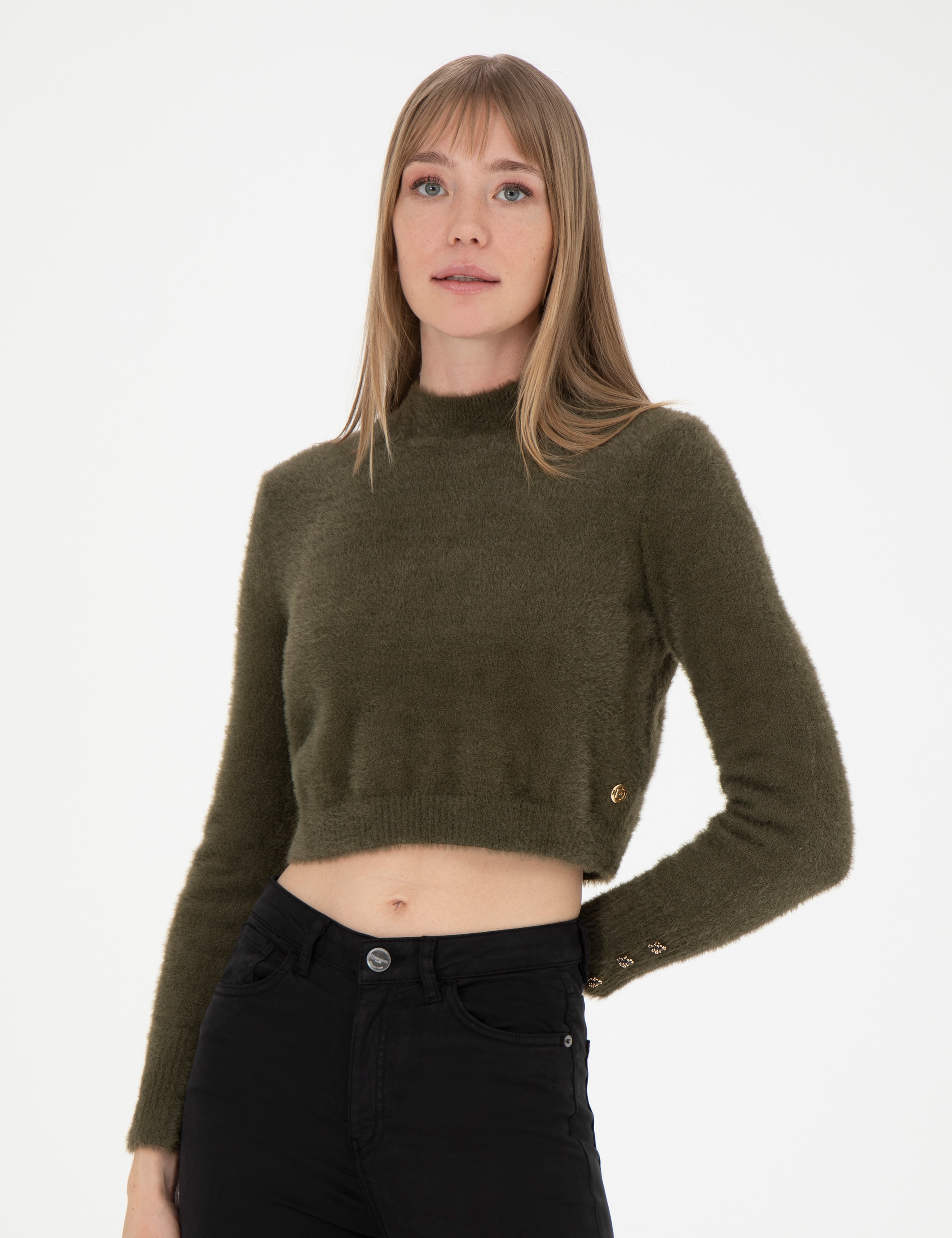 Haki Crop Top Kazak