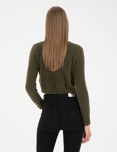 Haki Crop Top Kazak