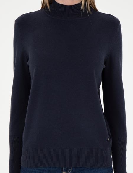 Lacivert Slim Fit Yarım Balıkçı Yaka Kazak - 50278031011