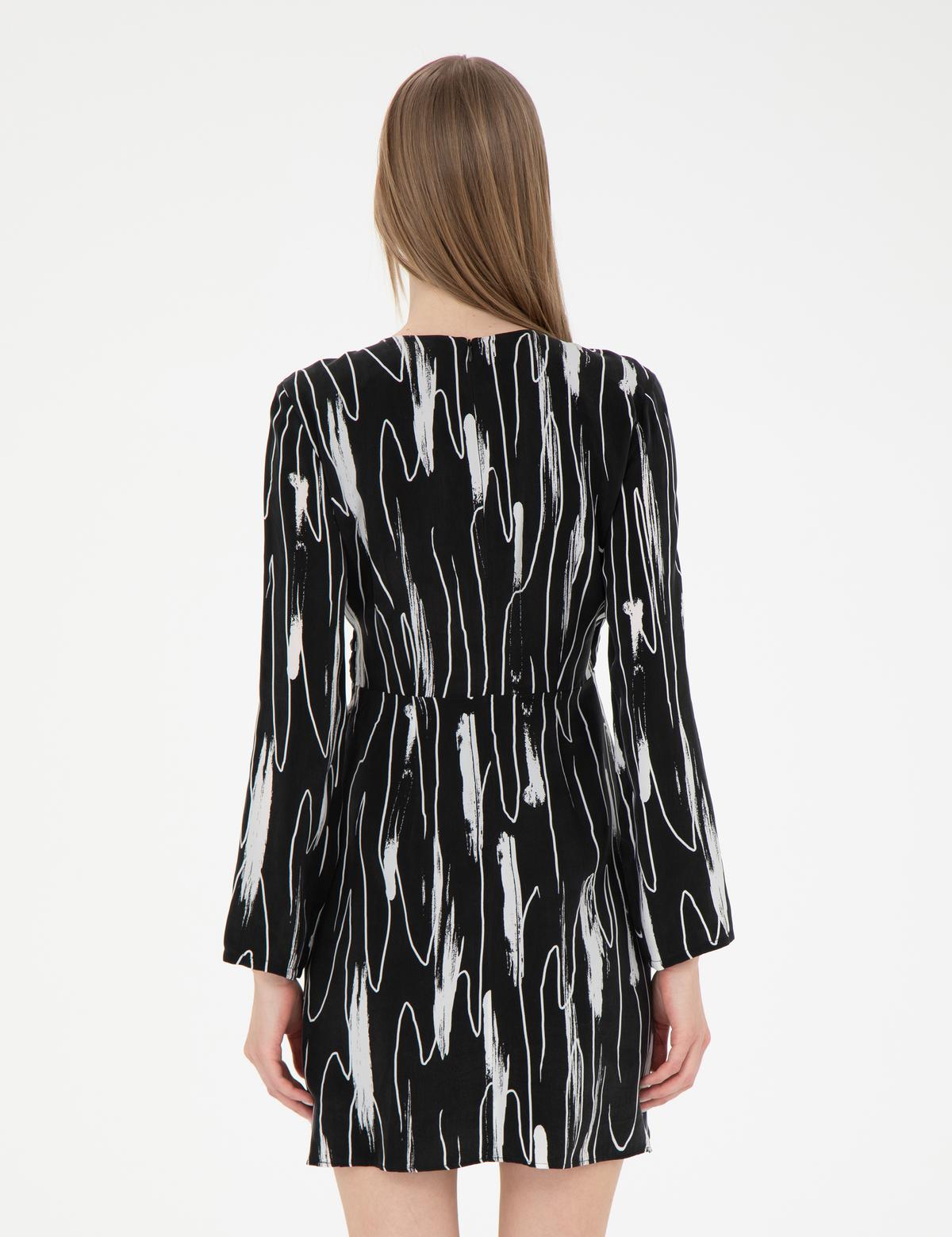 Siyah Cupro Elbise - 50283665018