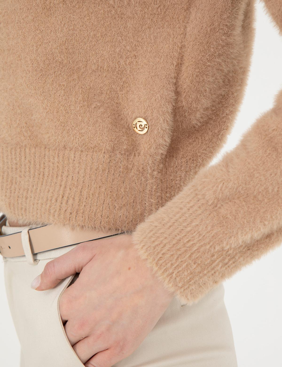 Bej Regular Fit Triko Hırka - 50278171005