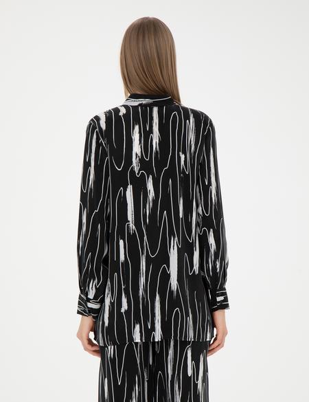 Siyah Comfort Fit Uzun Kollu Gömlek - 50284765002