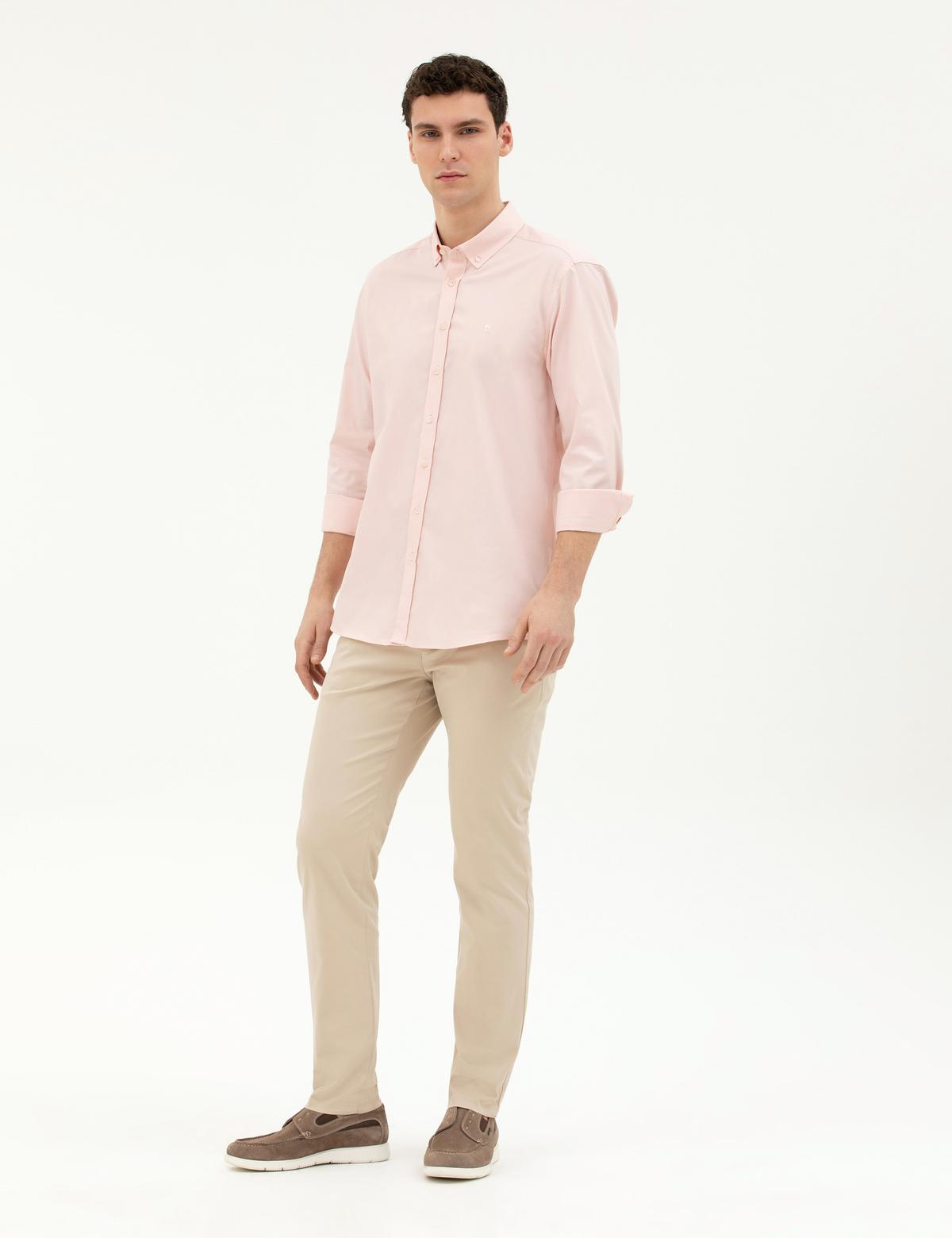 Bej Slim Fit Kanvas Pantolon - 50288511161