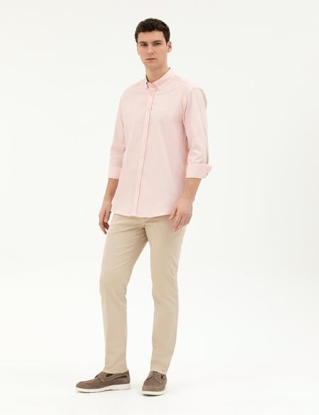 Bej Slim Fit Kanvas Pantolon - 50288511161