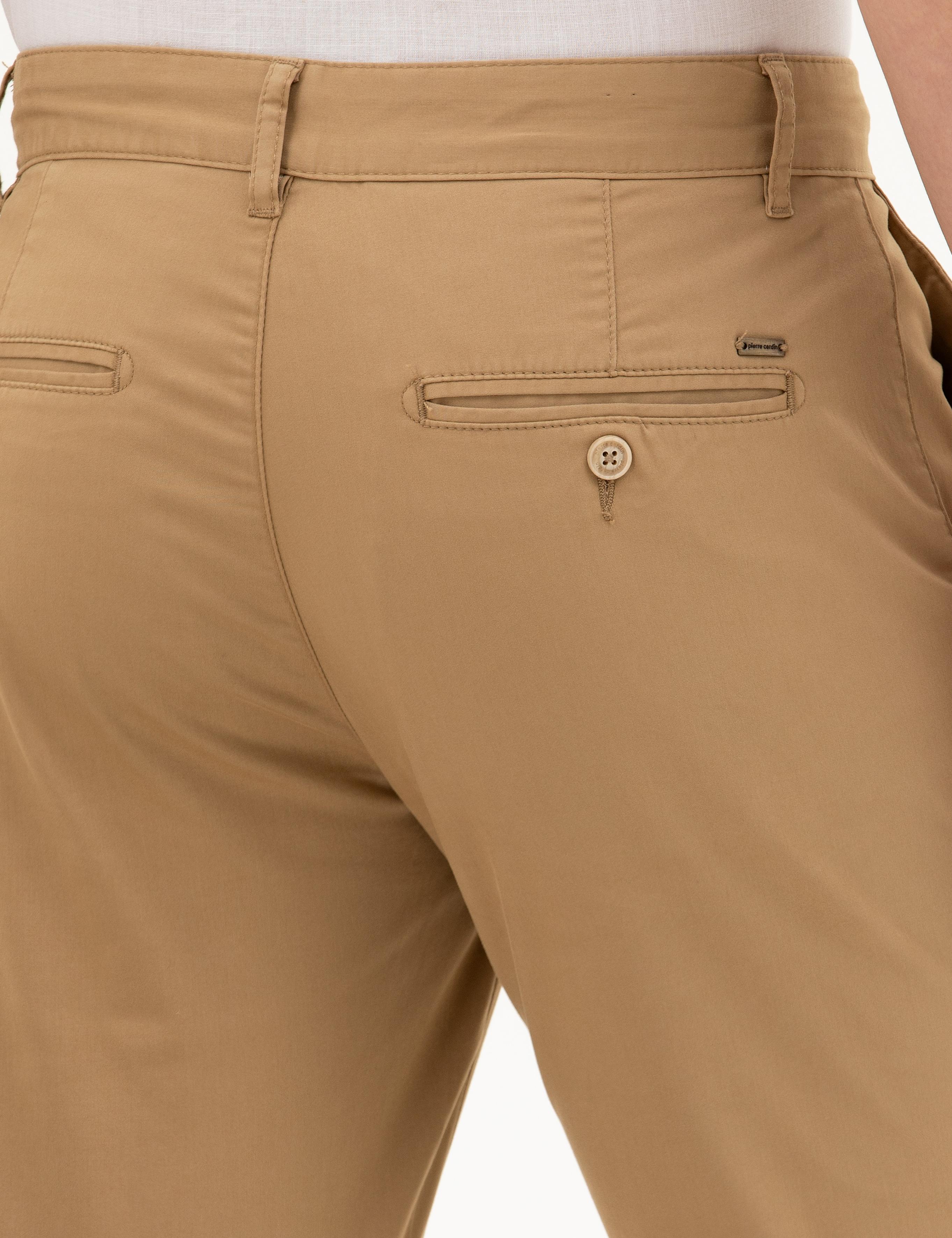 Camel Slim Fit Kanvas Pantolon