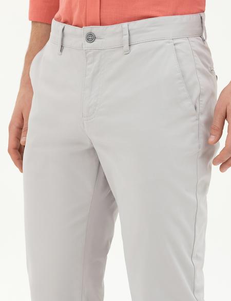 Açık Gri Slim Fit Kanvas Pantolon - 50288511305