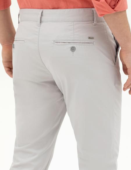 Açık Gri Slim Fit Kanvas Pantolon - 50288511305