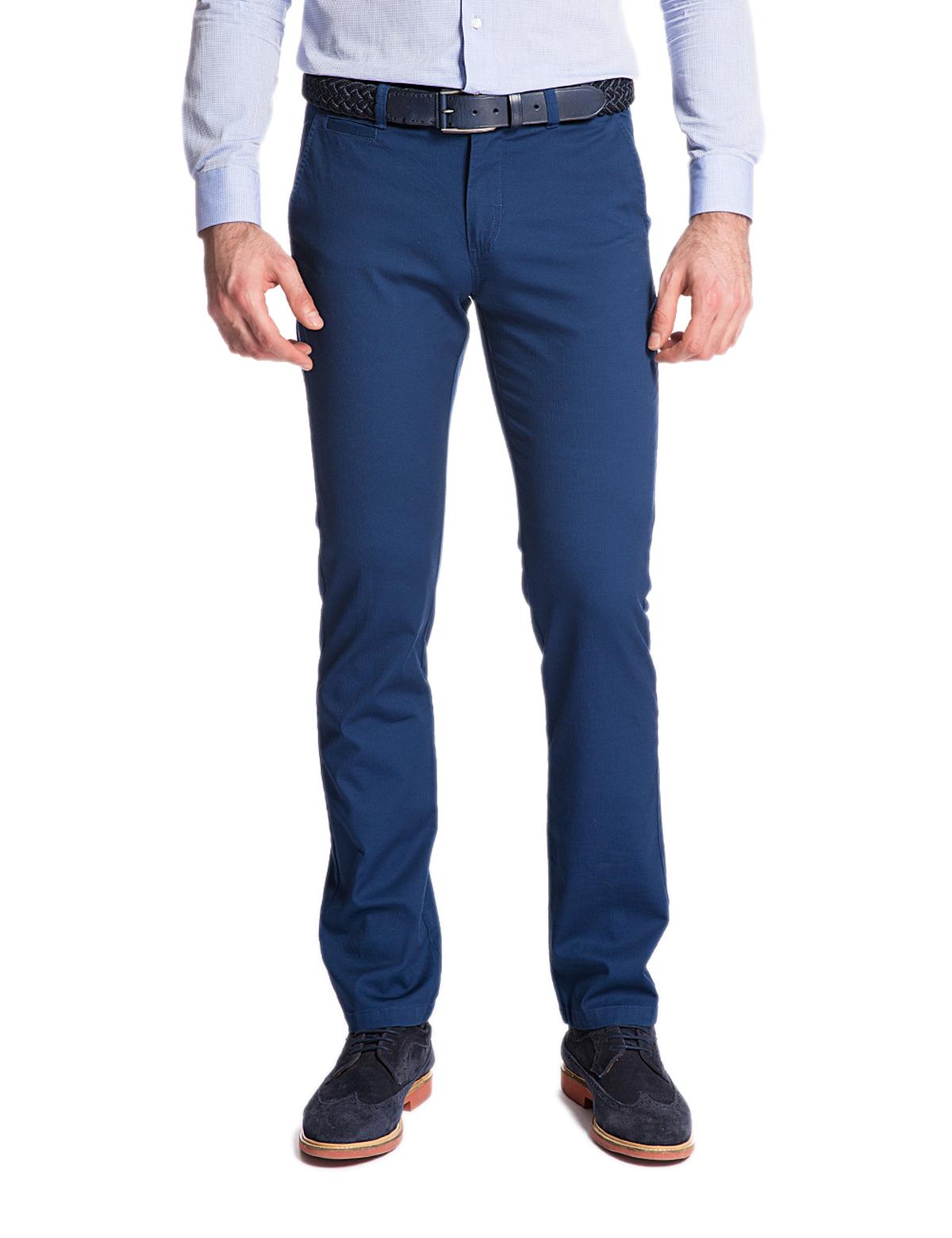 İndigo Slim Fit Kanvas Pantolon