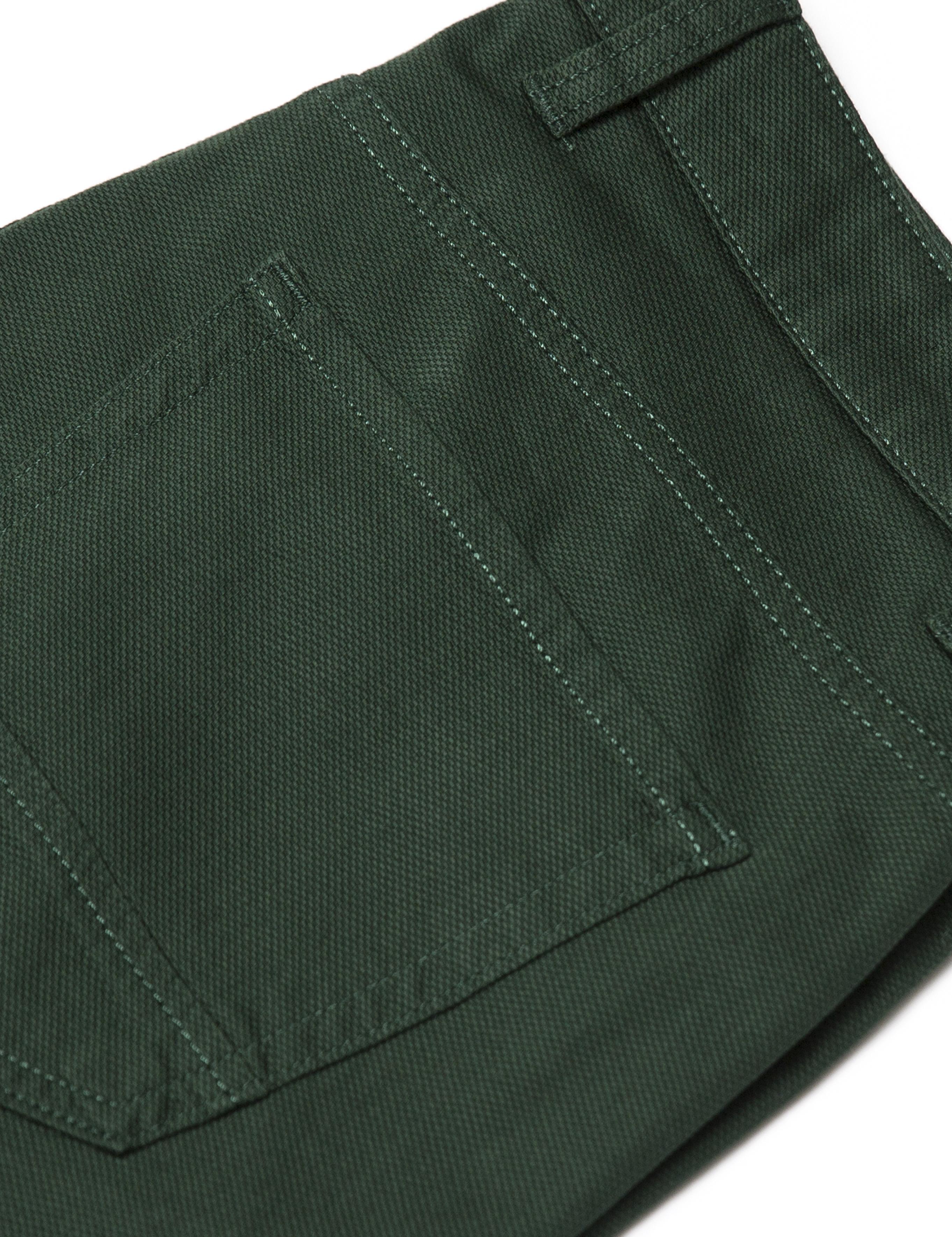 Koyu Yeşil Slim Fit Kanvas Pantolon