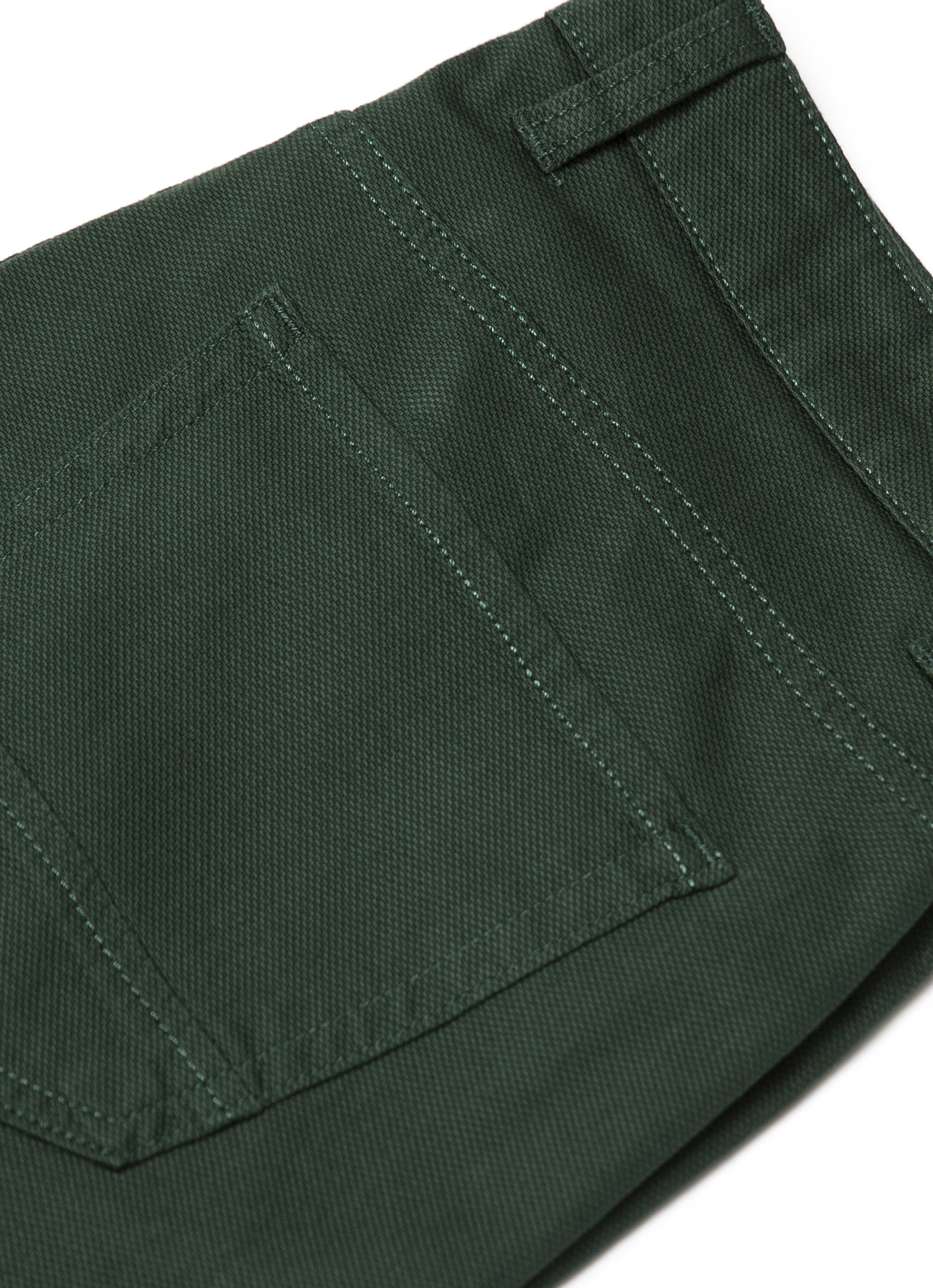 Koyu Yeşil Slim Fit Kanvas Pantolon - Image 5