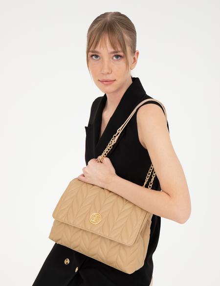 Bej Omuz Çantası - 50287539002