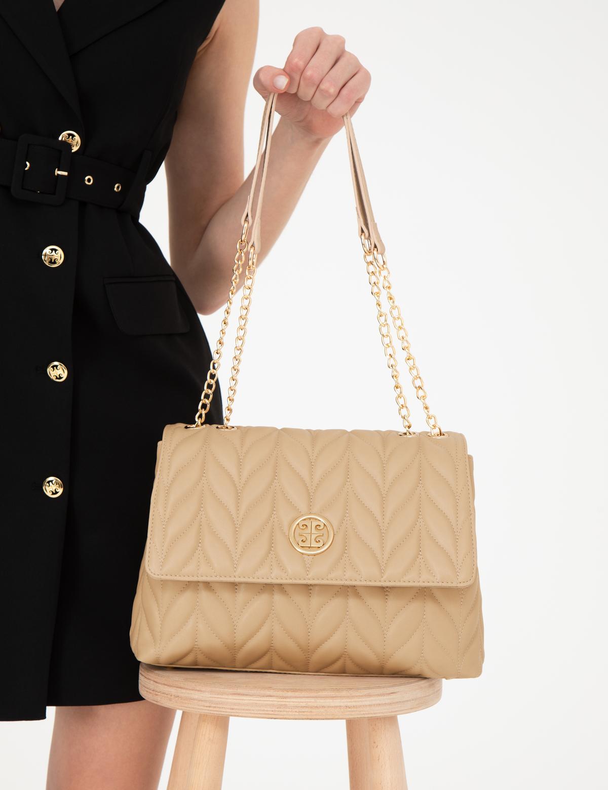 Bej Omuz Çantası - 50287539002