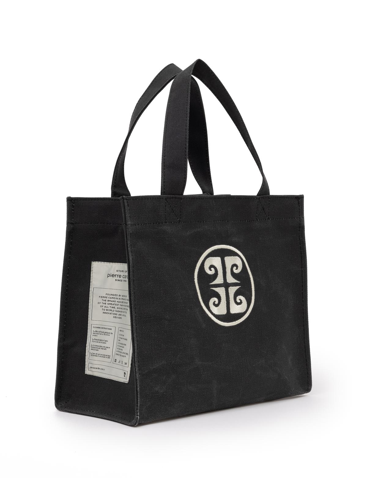 Siyah Kanvas Çanta - 50287441001