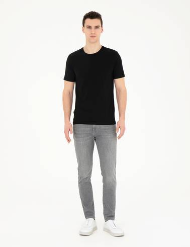 Siyah Slim Fit Basic Tişört