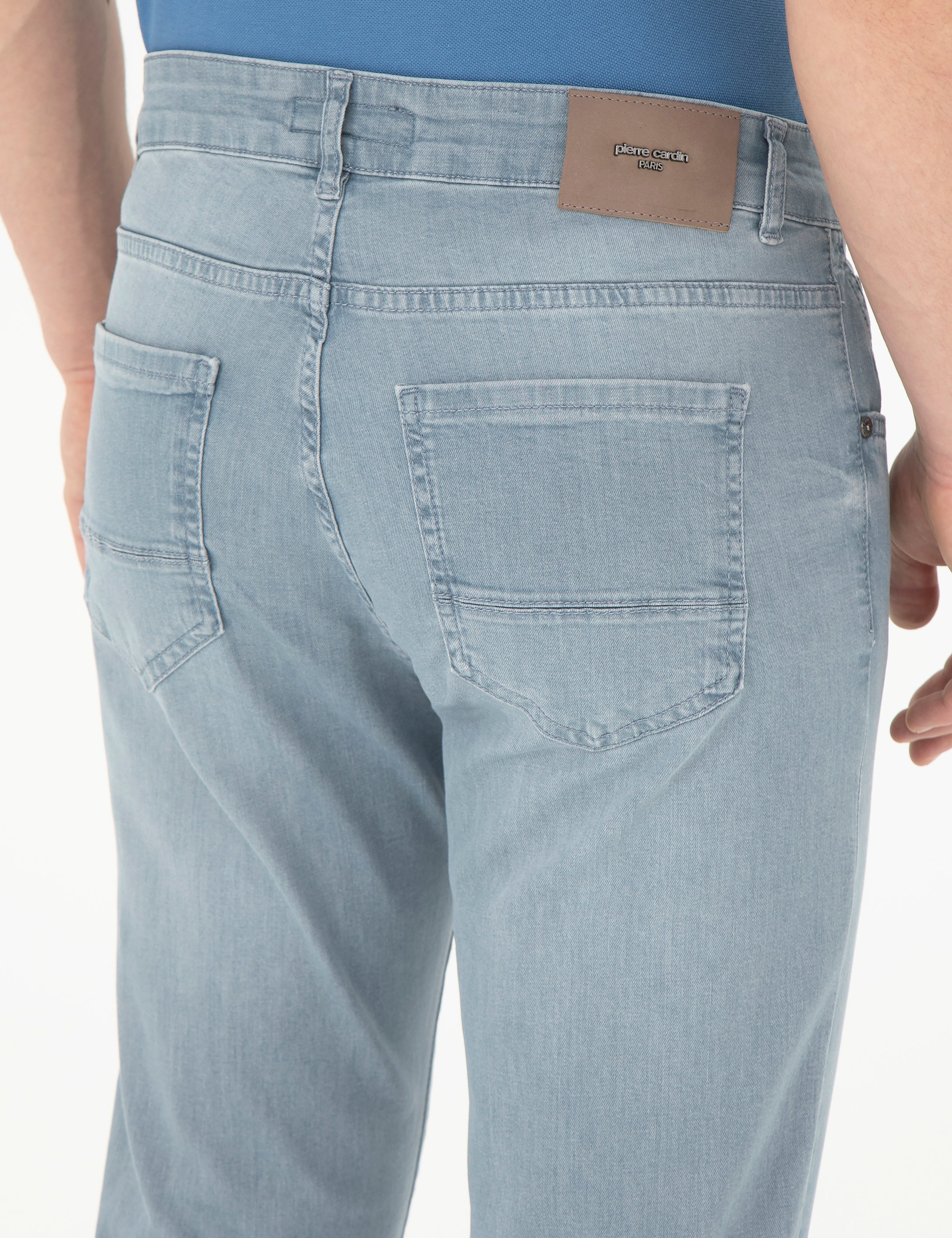 Açık Mavi Slim Fit Jean Pantolon - Image 7
