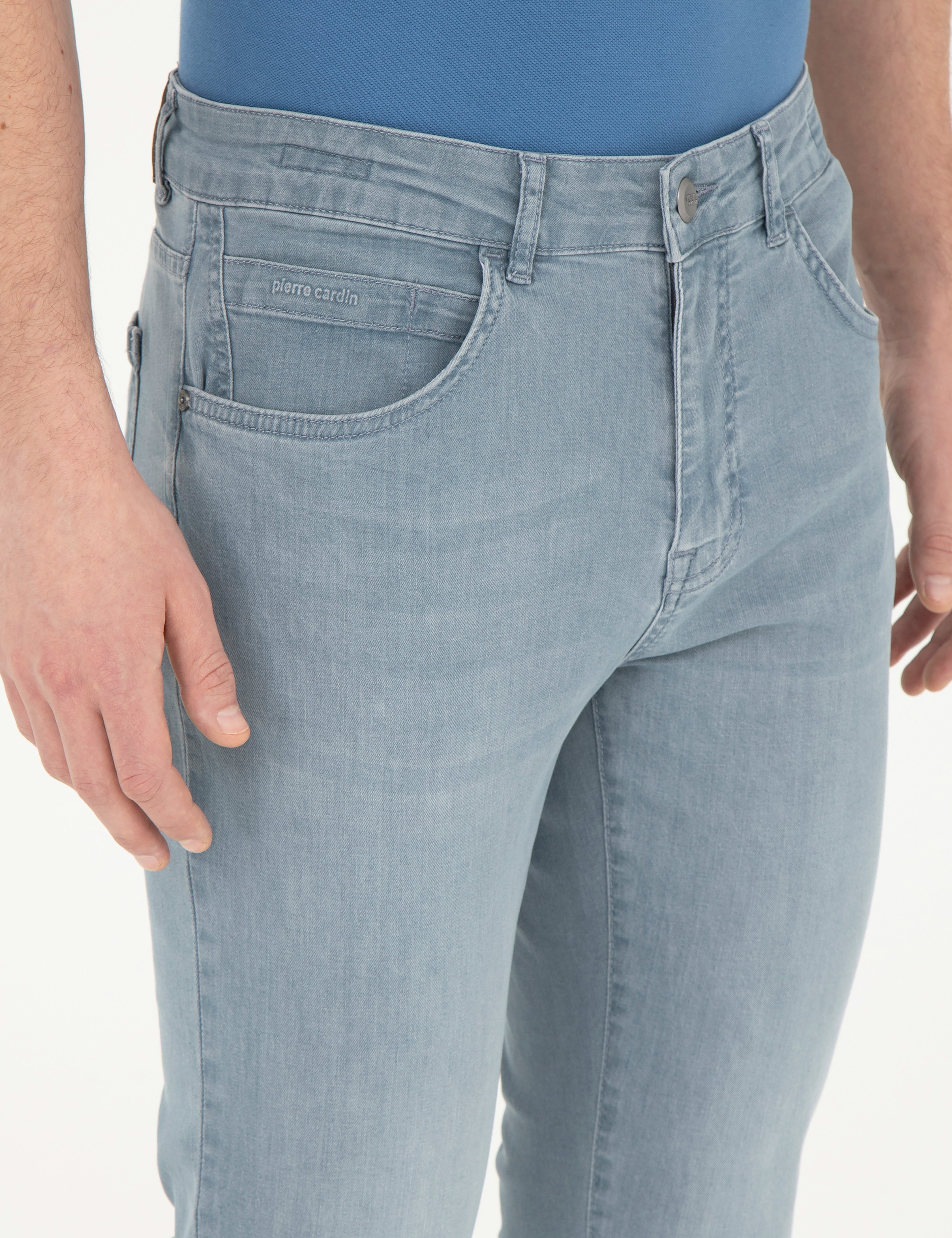 Açık Mavi Slim Fit Jean Pantolon - Image 5