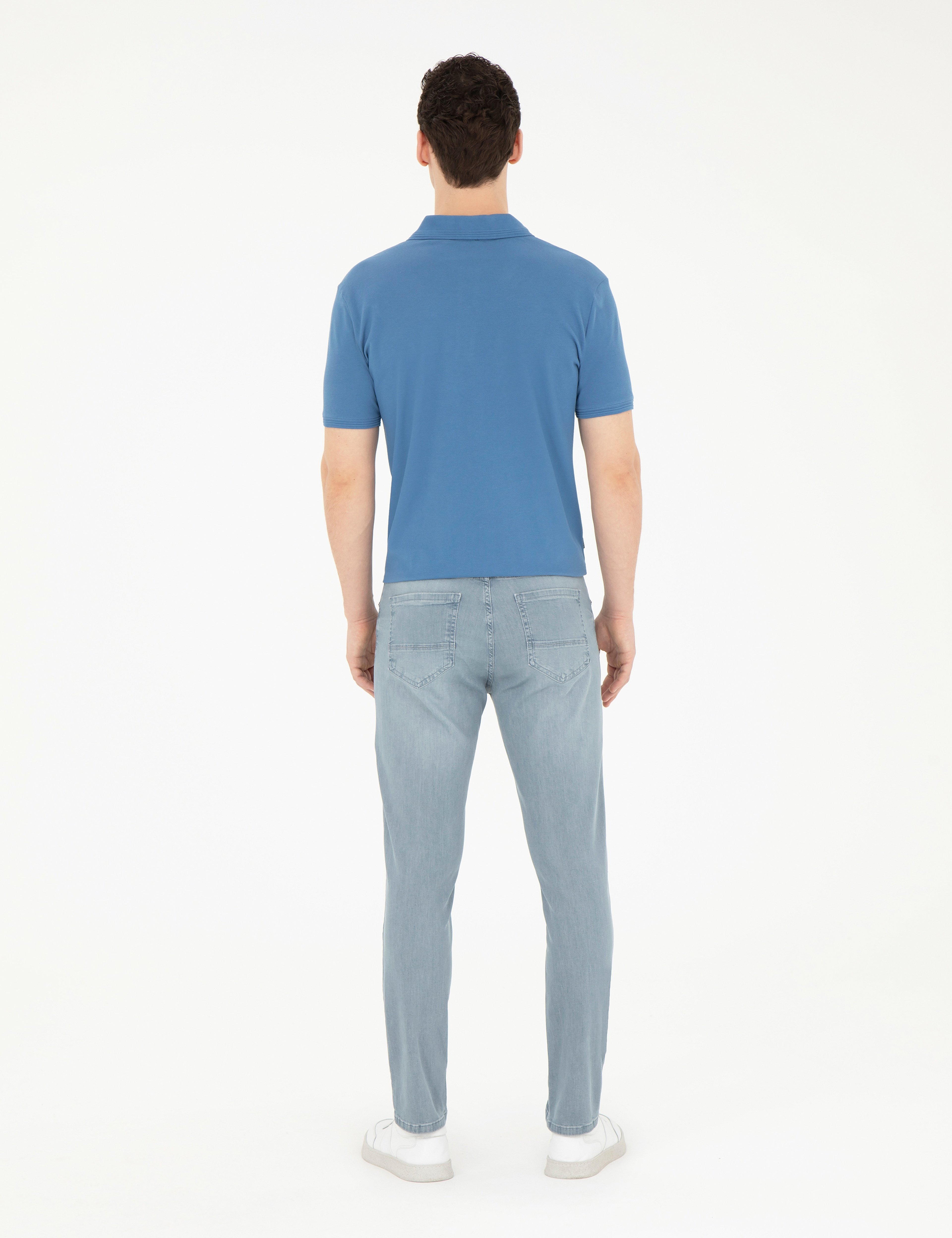 Açık Mavi Slim Fit Jean Pantolon - Image 4