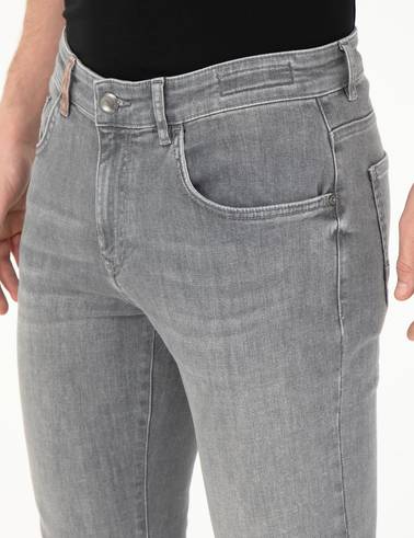 Gri Slim Fit Jean Pantolon