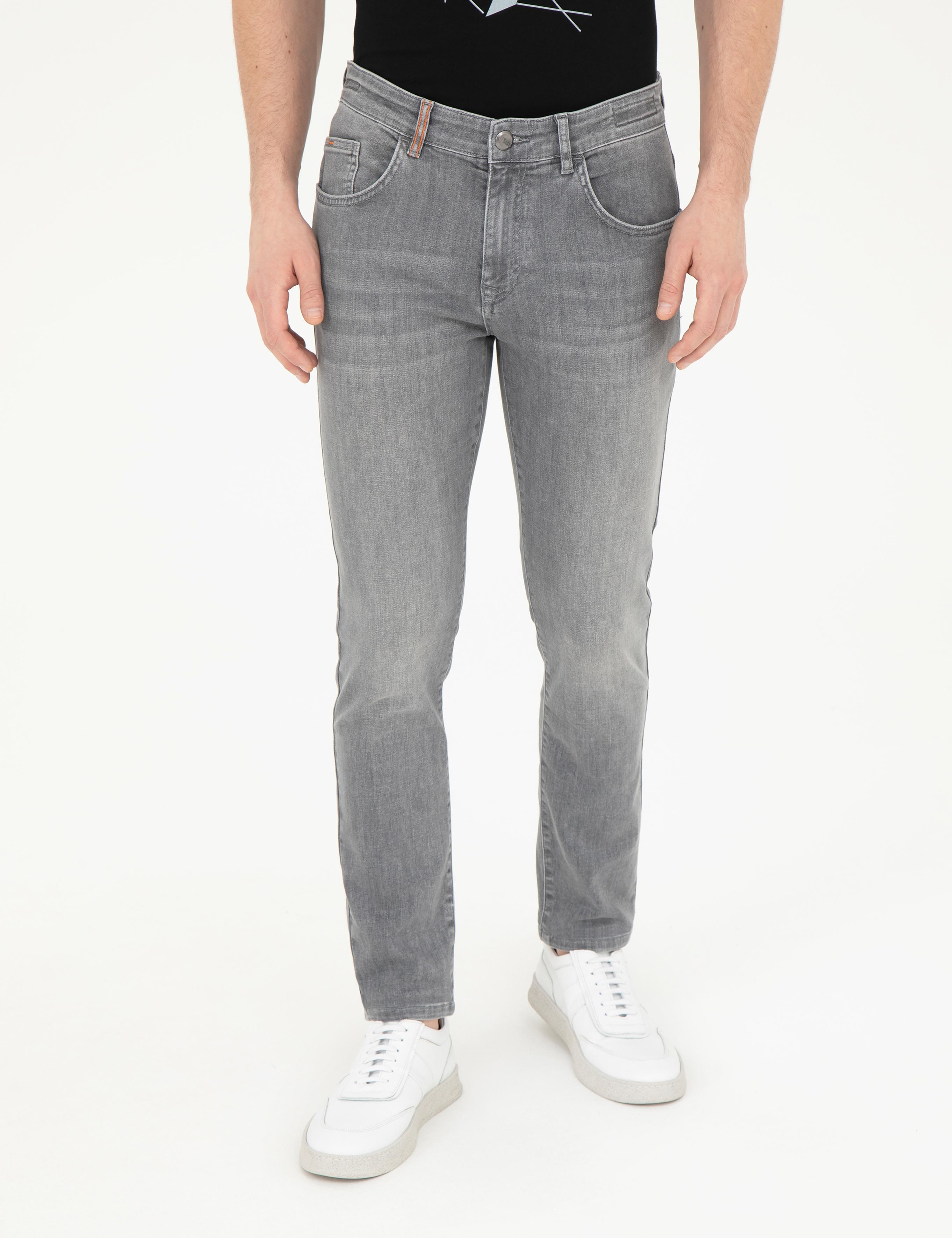 Gri Slim Fit Jean Pantolon