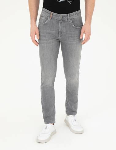 Gri Slim Fit Jean Pantolon