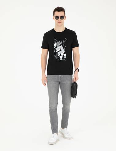 Gri Slim Fit Jean Pantolon