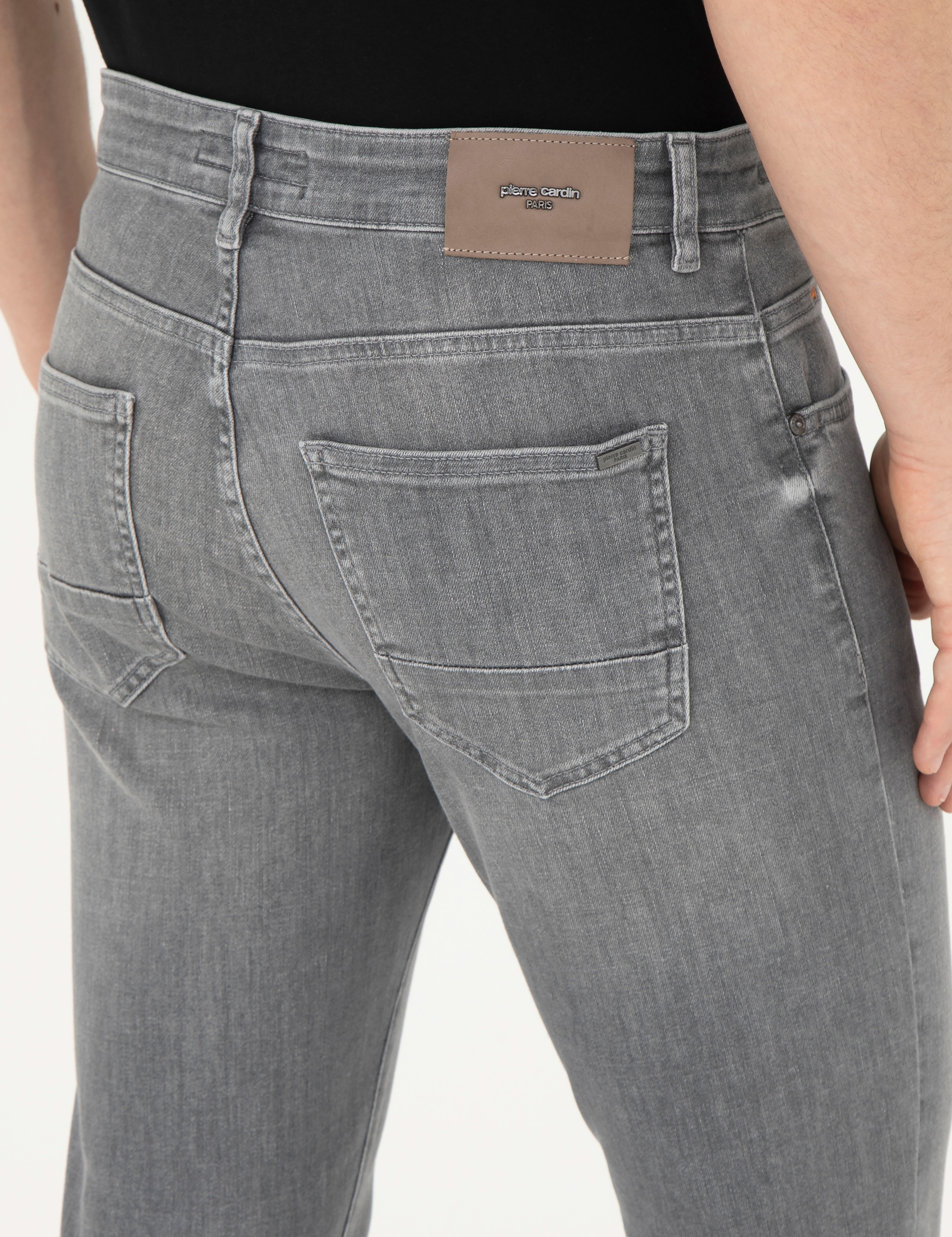Gri Slim Fit Jean Pantolon - Image 7