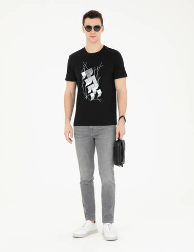 Gri Slim Fit Jean Pantolon