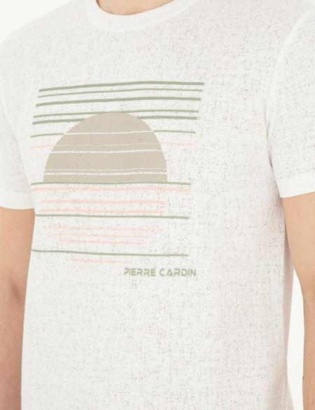 Beyaz Slim Fit Tişört - 50285390013