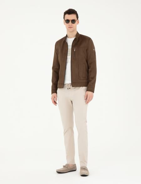 Haki Deri Ceket - 50293986001