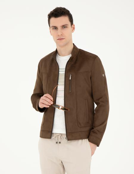 Haki Deri Ceket - 50293986001