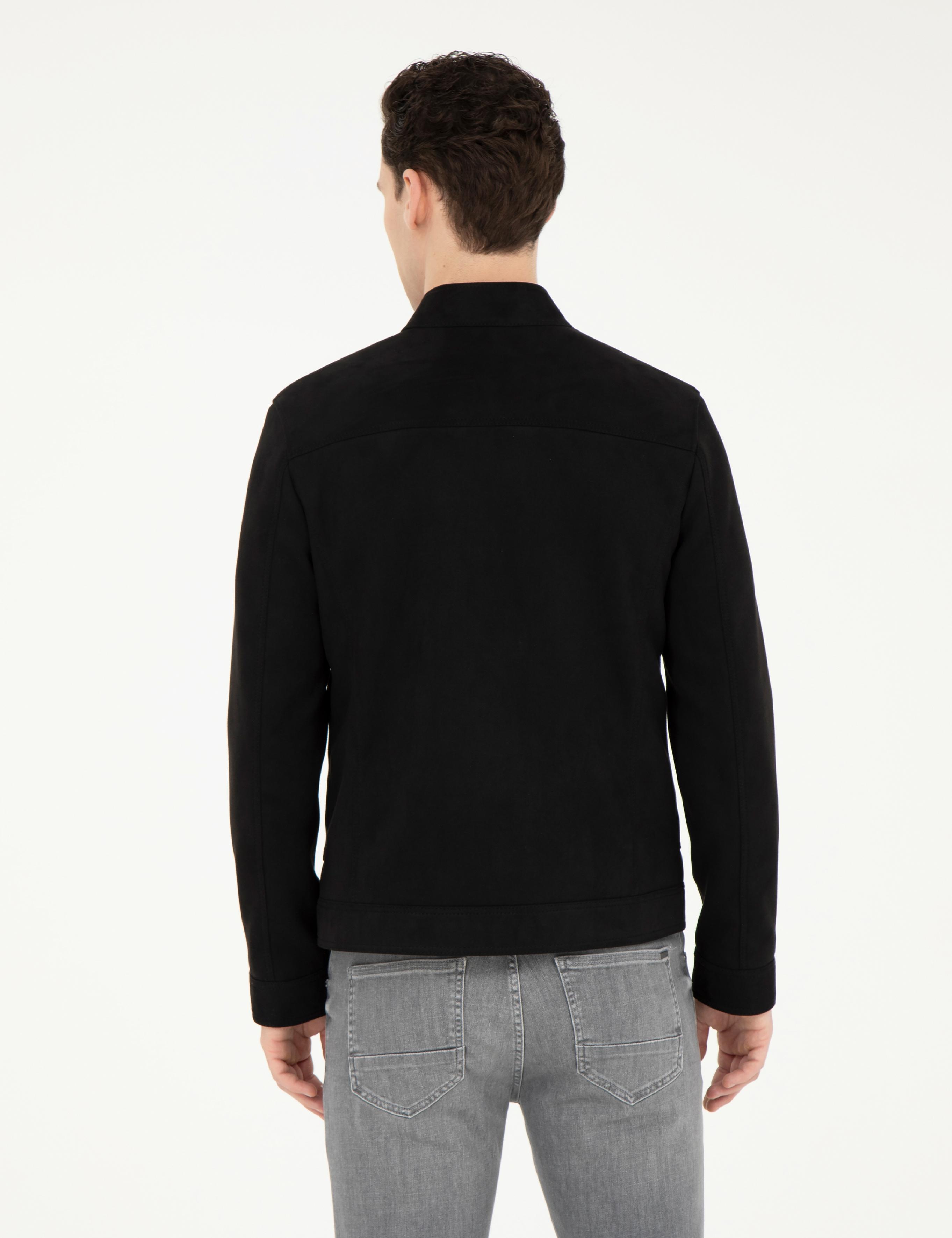 Siyah Suni Deri Ceket