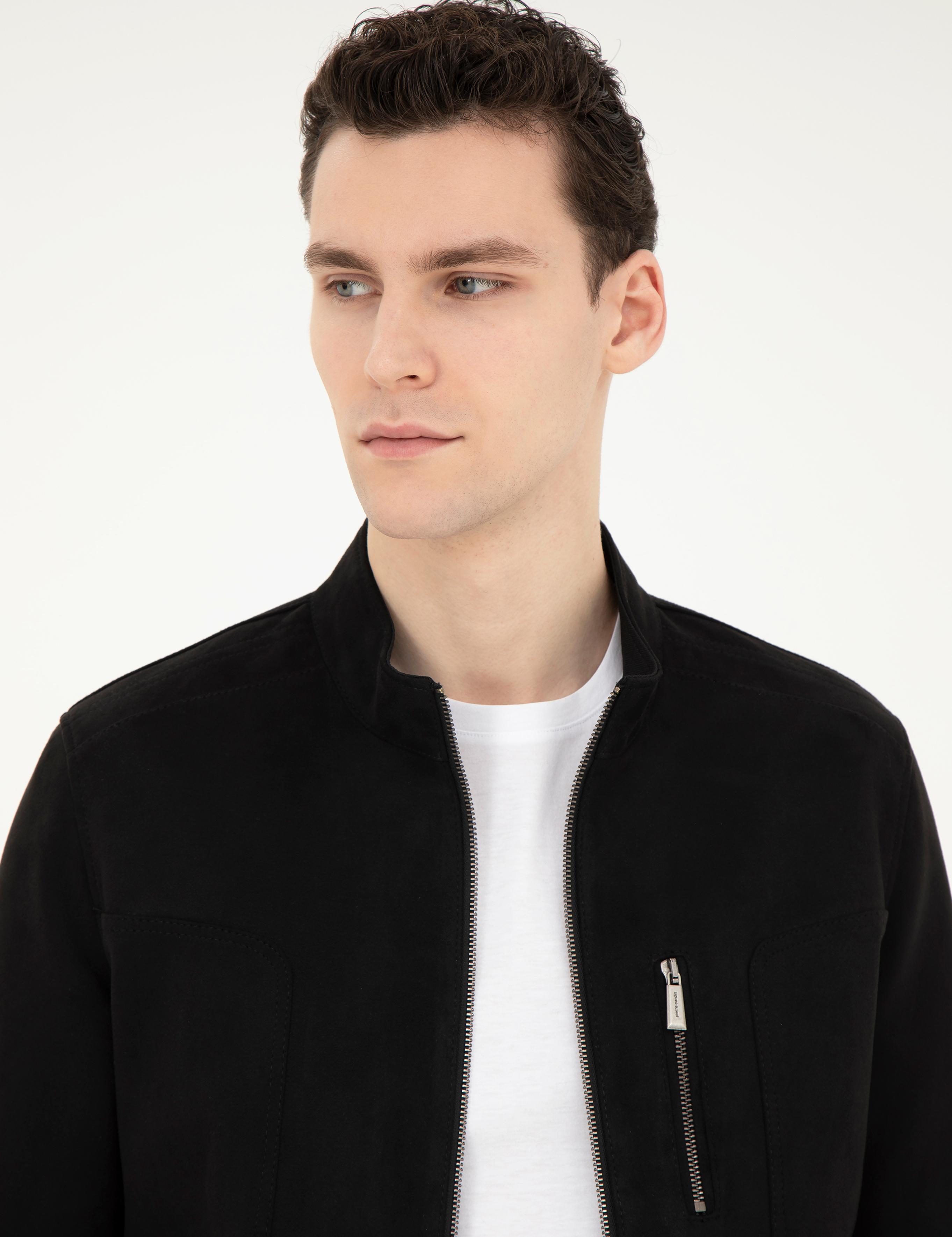 Siyah Suni Deri Ceket