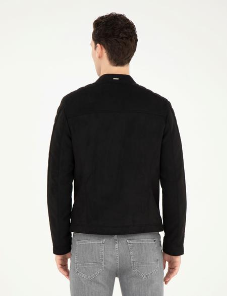 Siyah Suni Deri Ceket - 50293988001