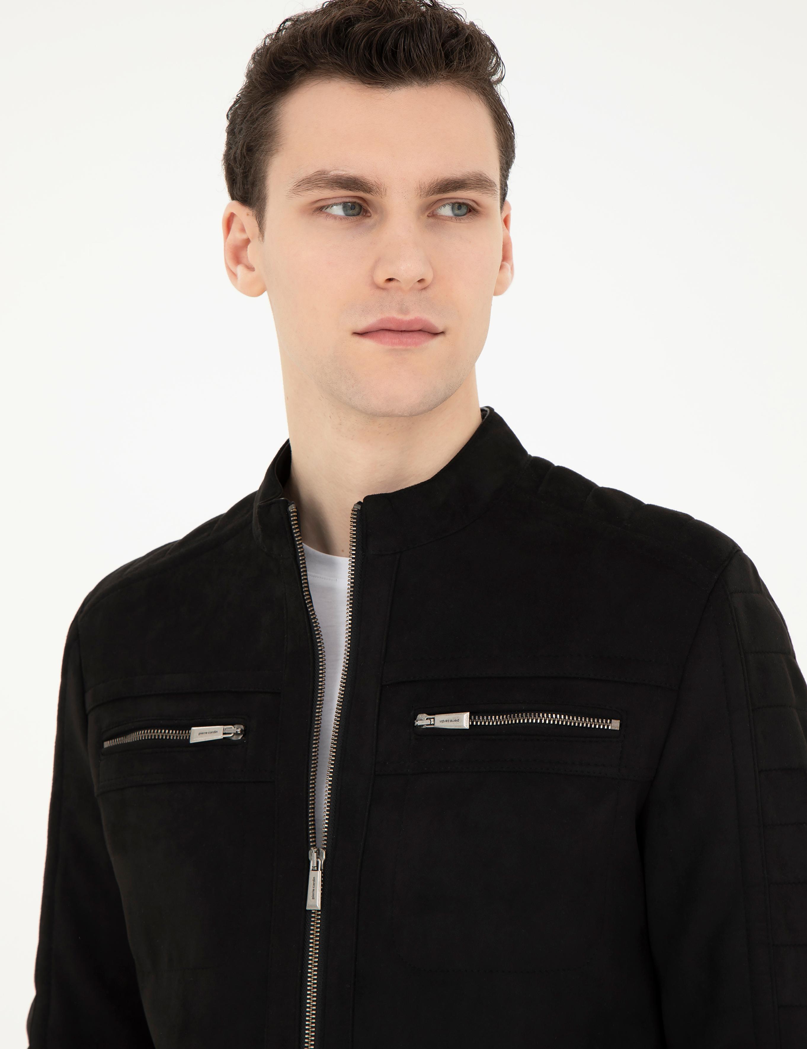 Siyah Suni Deri Ceket