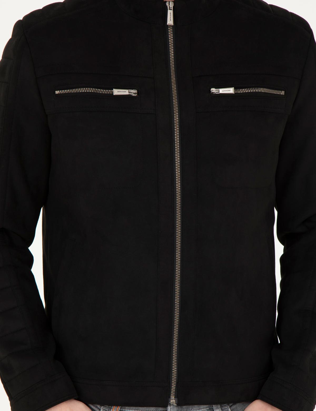 Siyah Suni Deri Ceket - 50293988001