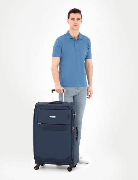 Lacivert Büyük Boy Kumaş Valiz - 50294153001