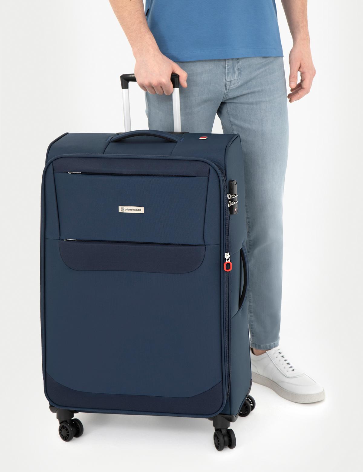 Lacivert Büyük Boy Kumaş Valiz - 50294153001