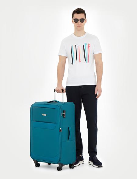 Mavi Büyük Boy Kumaş Valiz - 50294153002