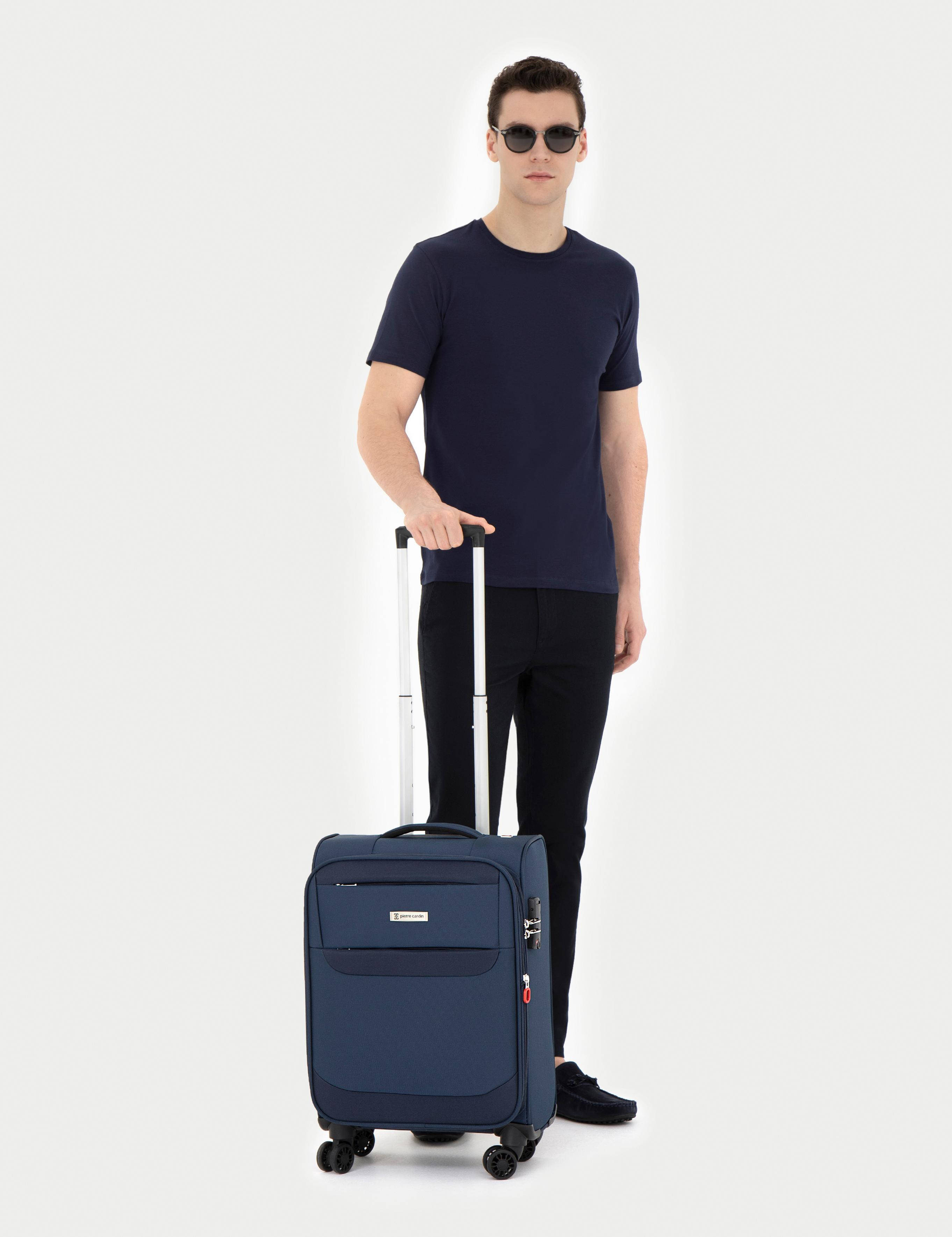 Lacivert Kabin Boy Kumaş Valiz