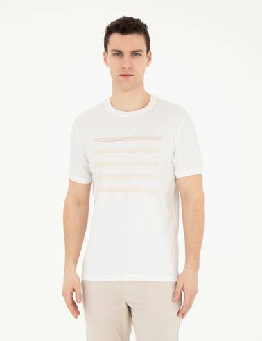 Ekru Slim Fit Tişört