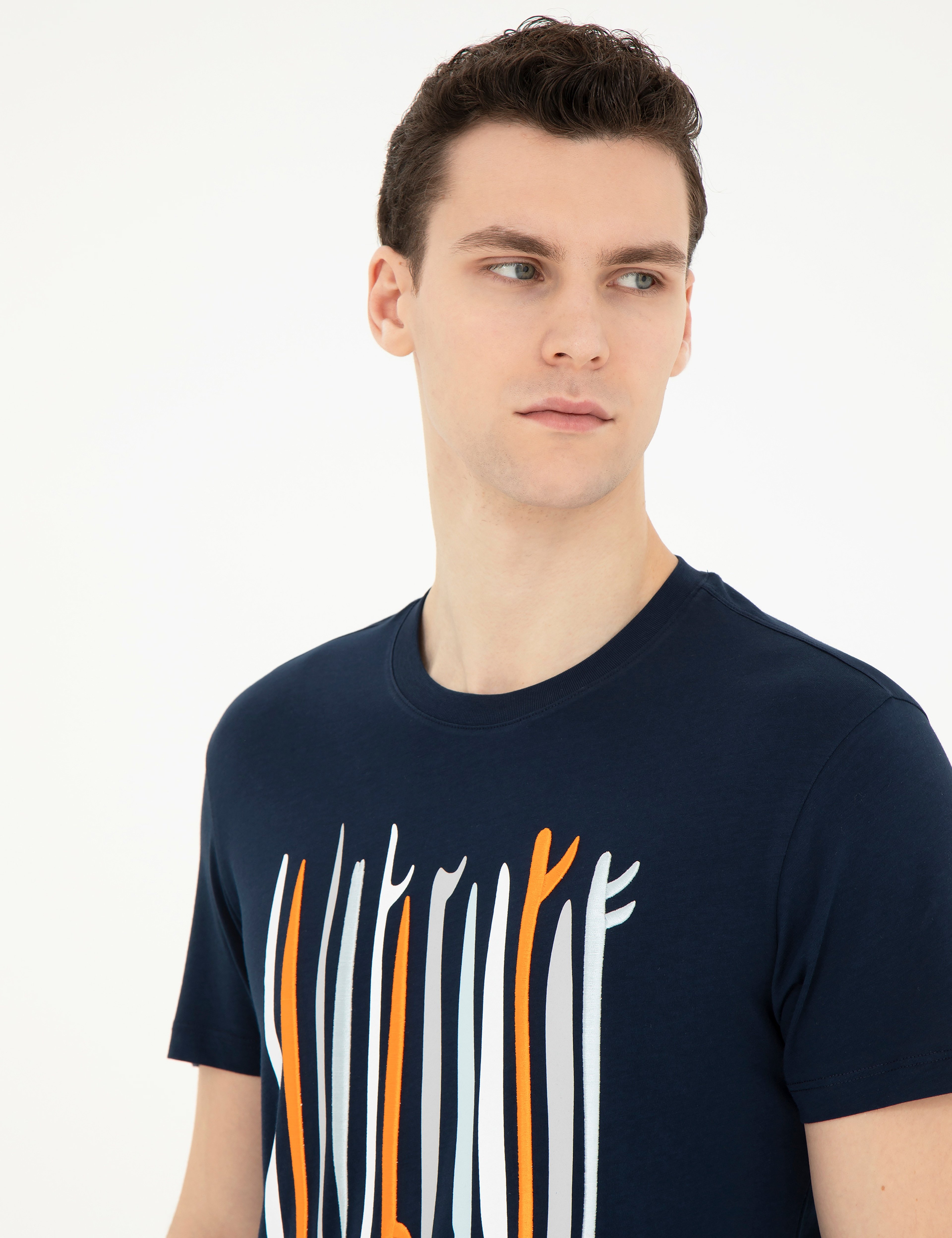 Lacivert Slim Fit Tişört - Image 2