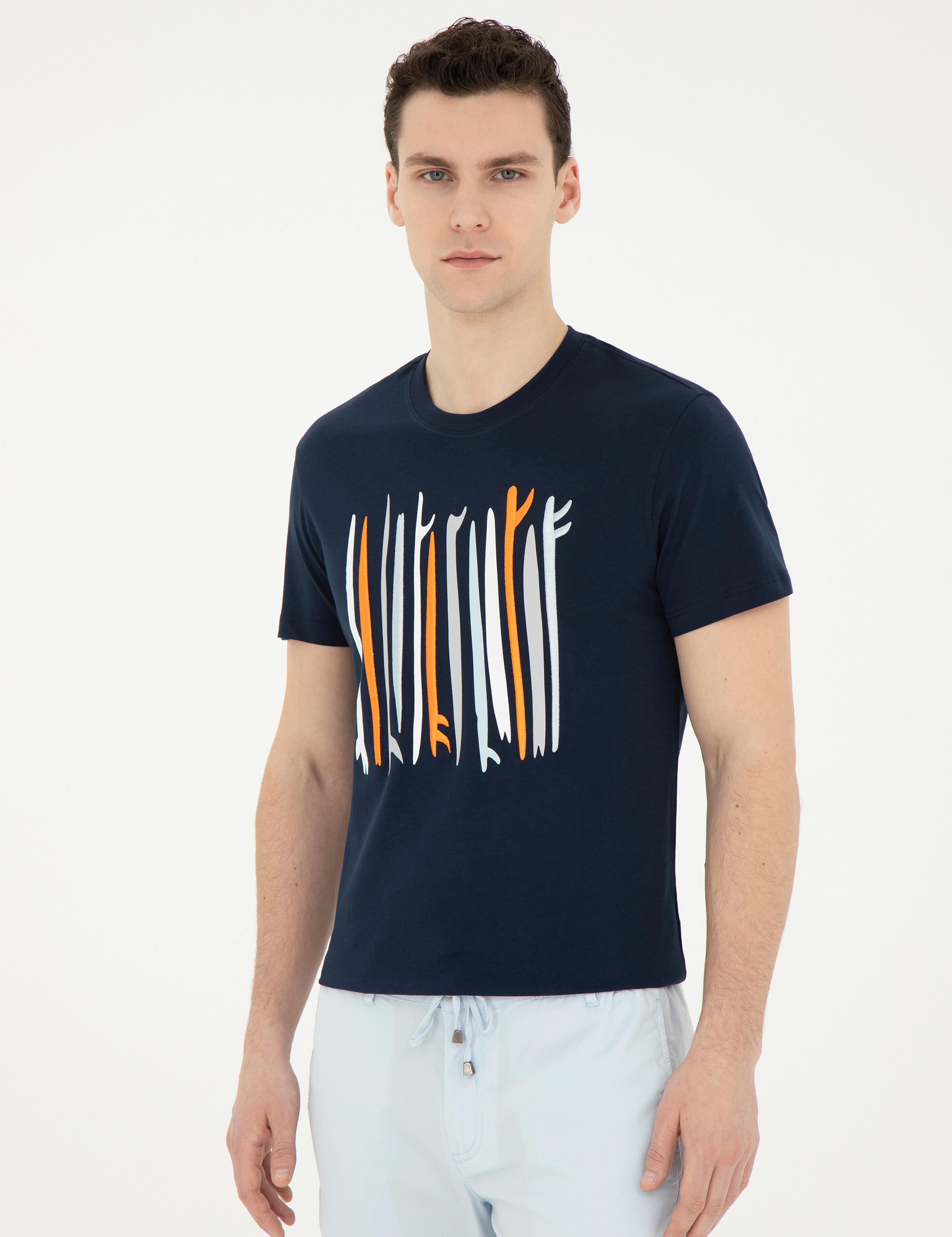 Lacivert Slim Fit Tişört - Image 1