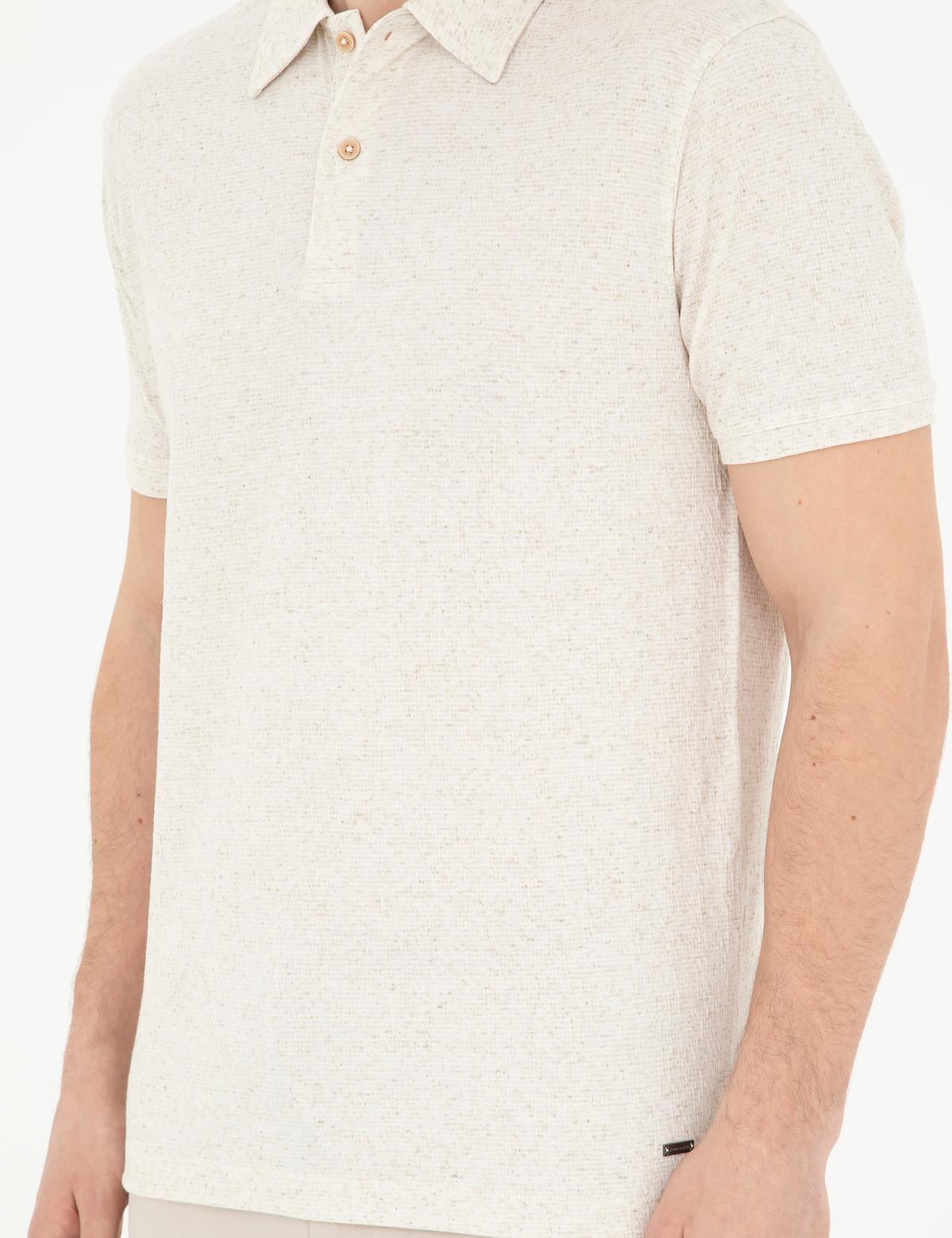 Bej Slim Fit Tişört - 50285180027