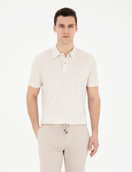 Bej Slim Fit Tişört - 50285180027