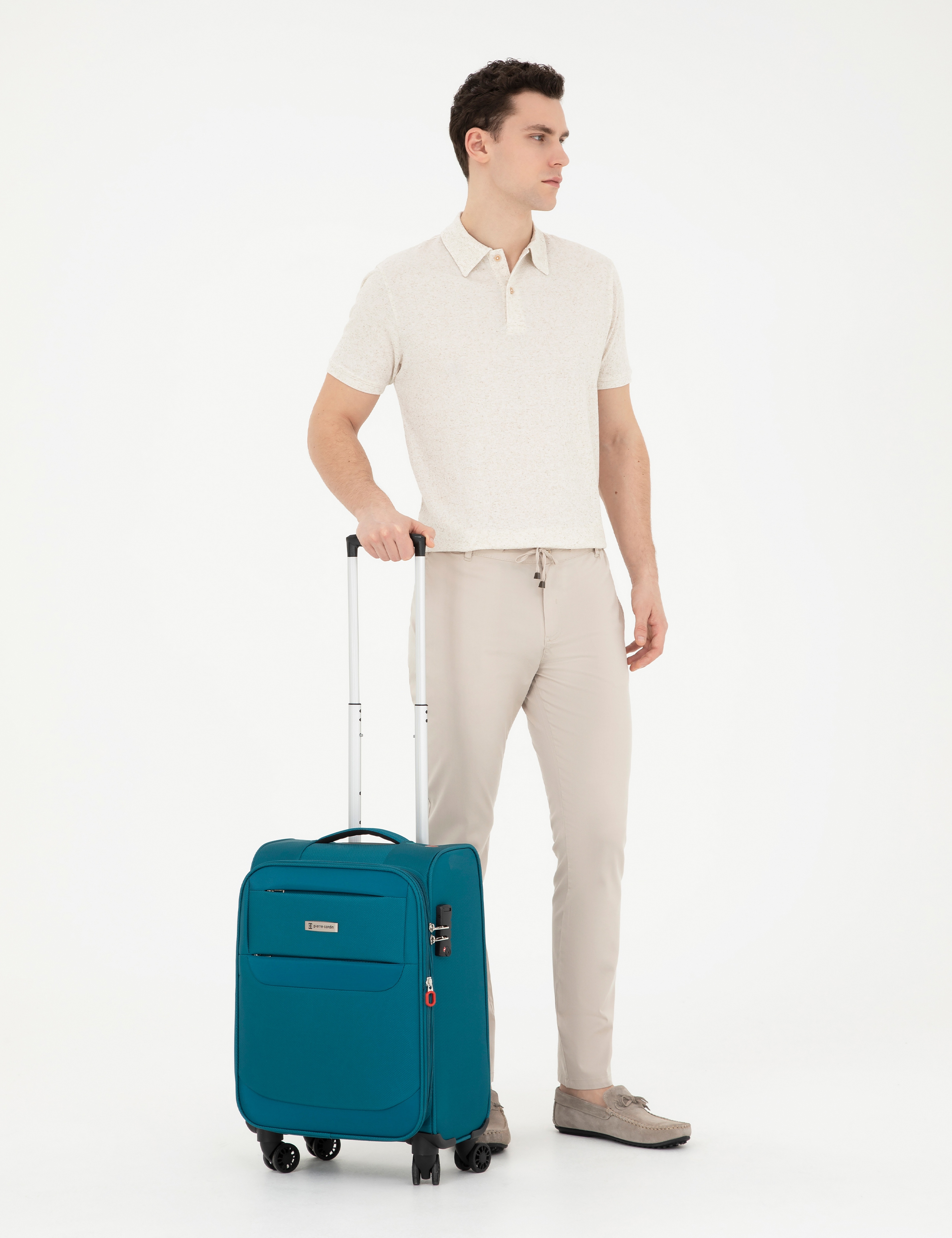 Bej Slim Fit Tişört - Image 4
