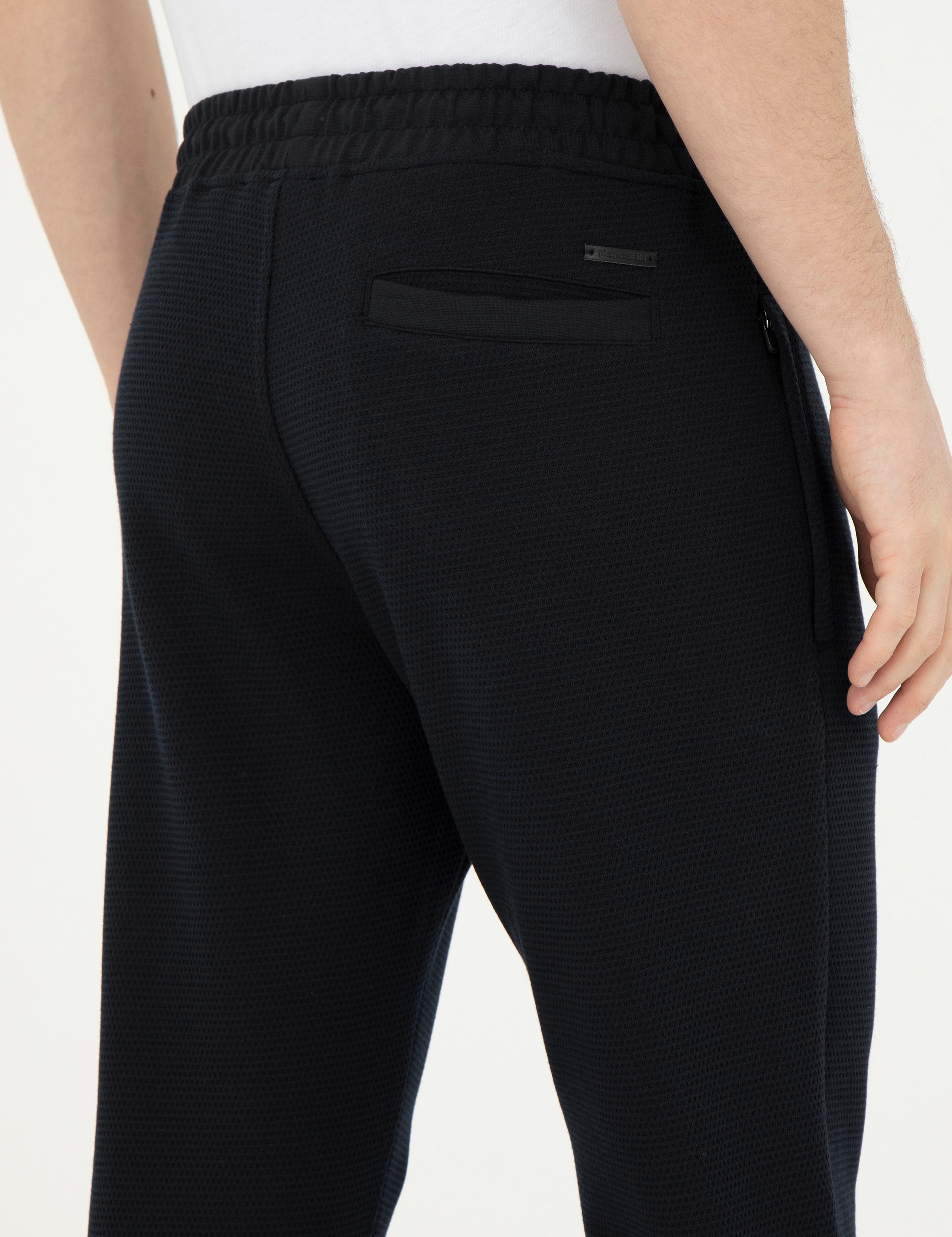 Siyah Slim Fit Eşofman Altı - Image 7