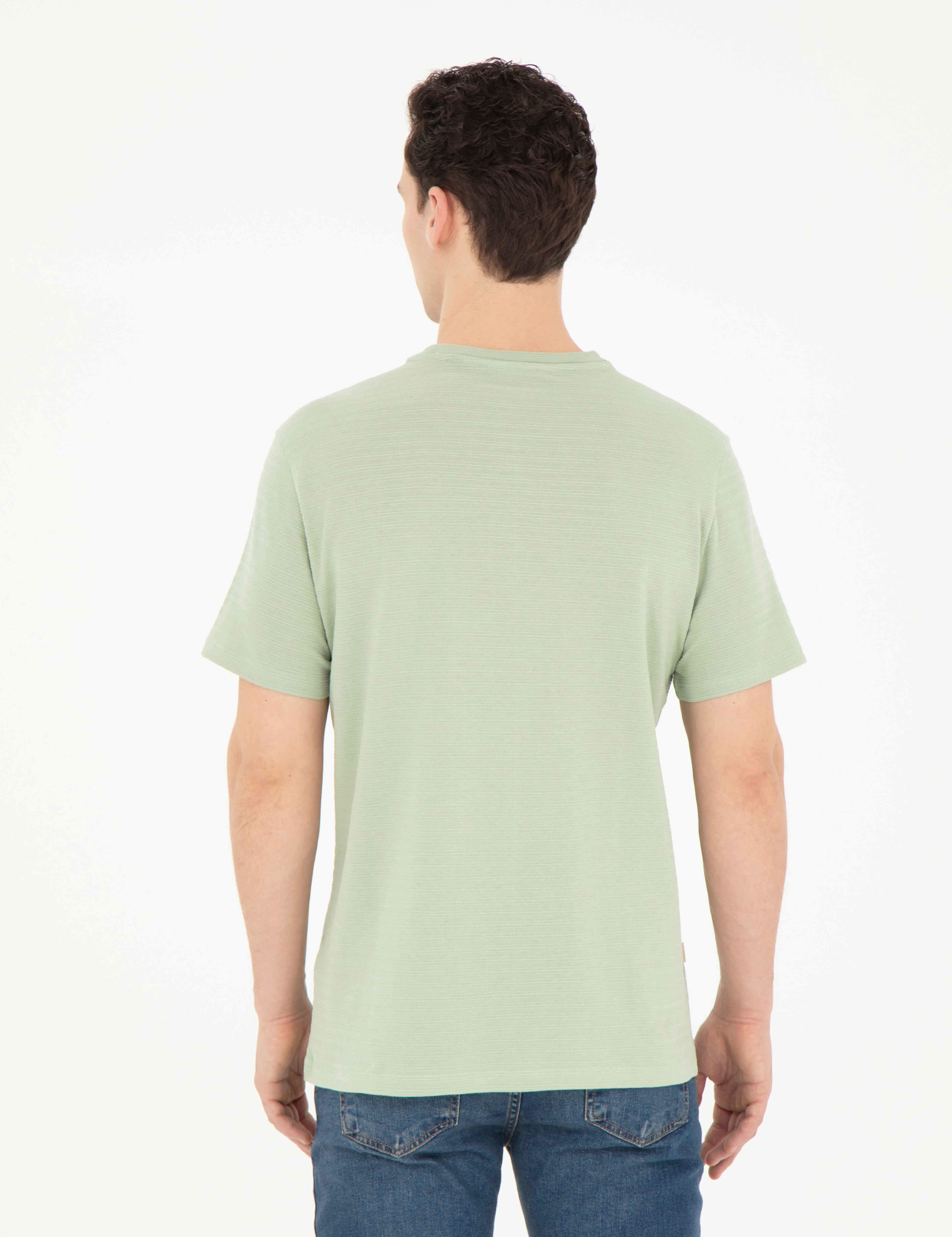 Yeşil Regular Fit Tişört - Image 5