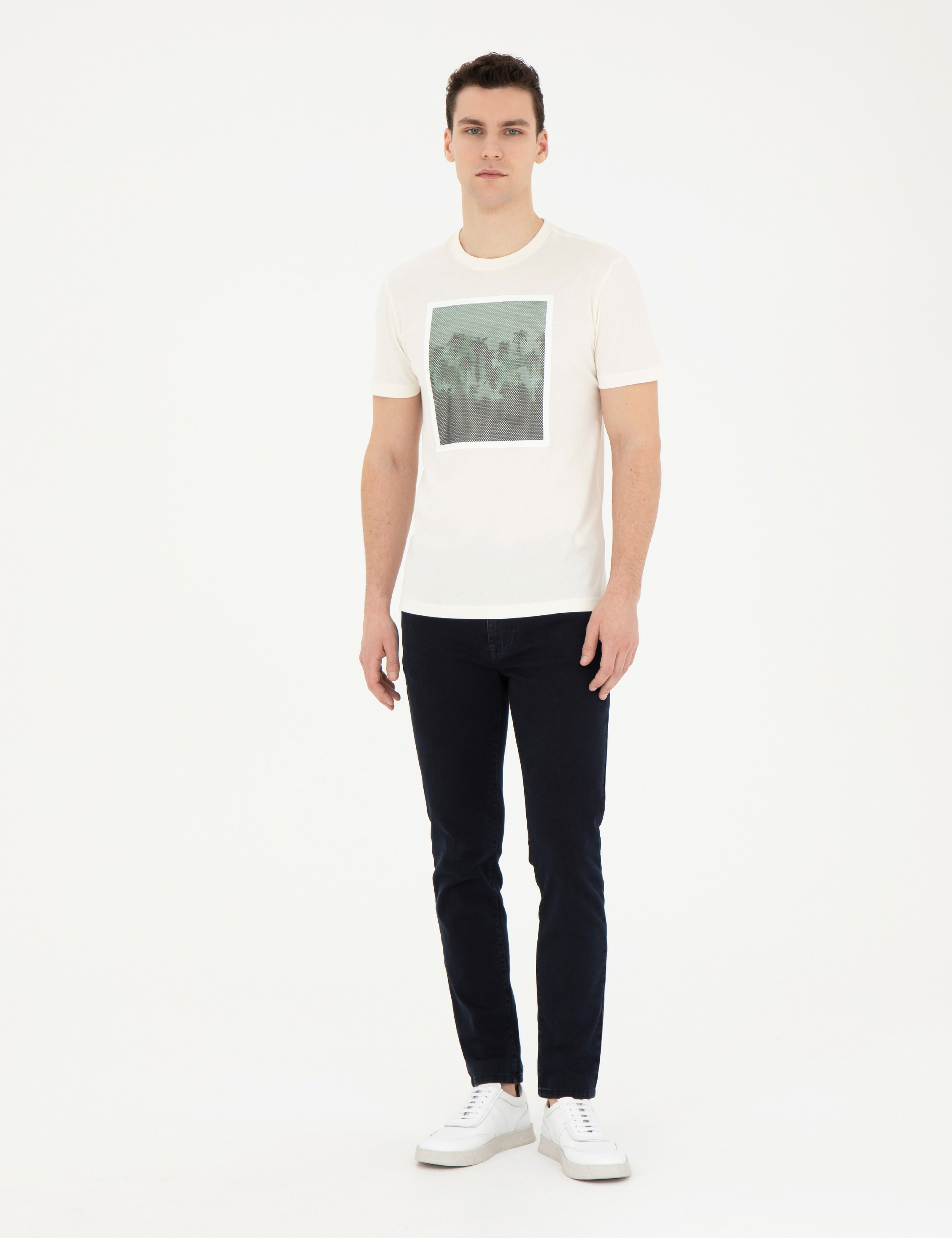 Lacivert Slim Fit Jean Pantolon