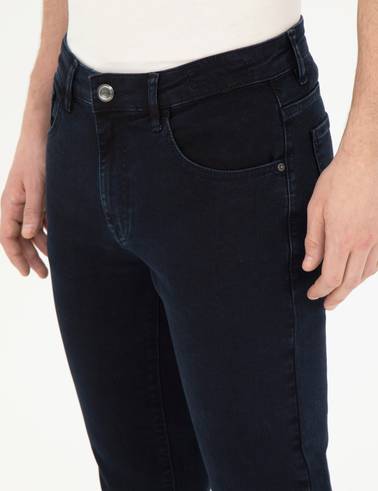 Lacivert Slim Fit Jean Pantolon